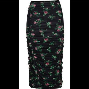 AFRM Venice Ruched midi length Skirt NWT Small